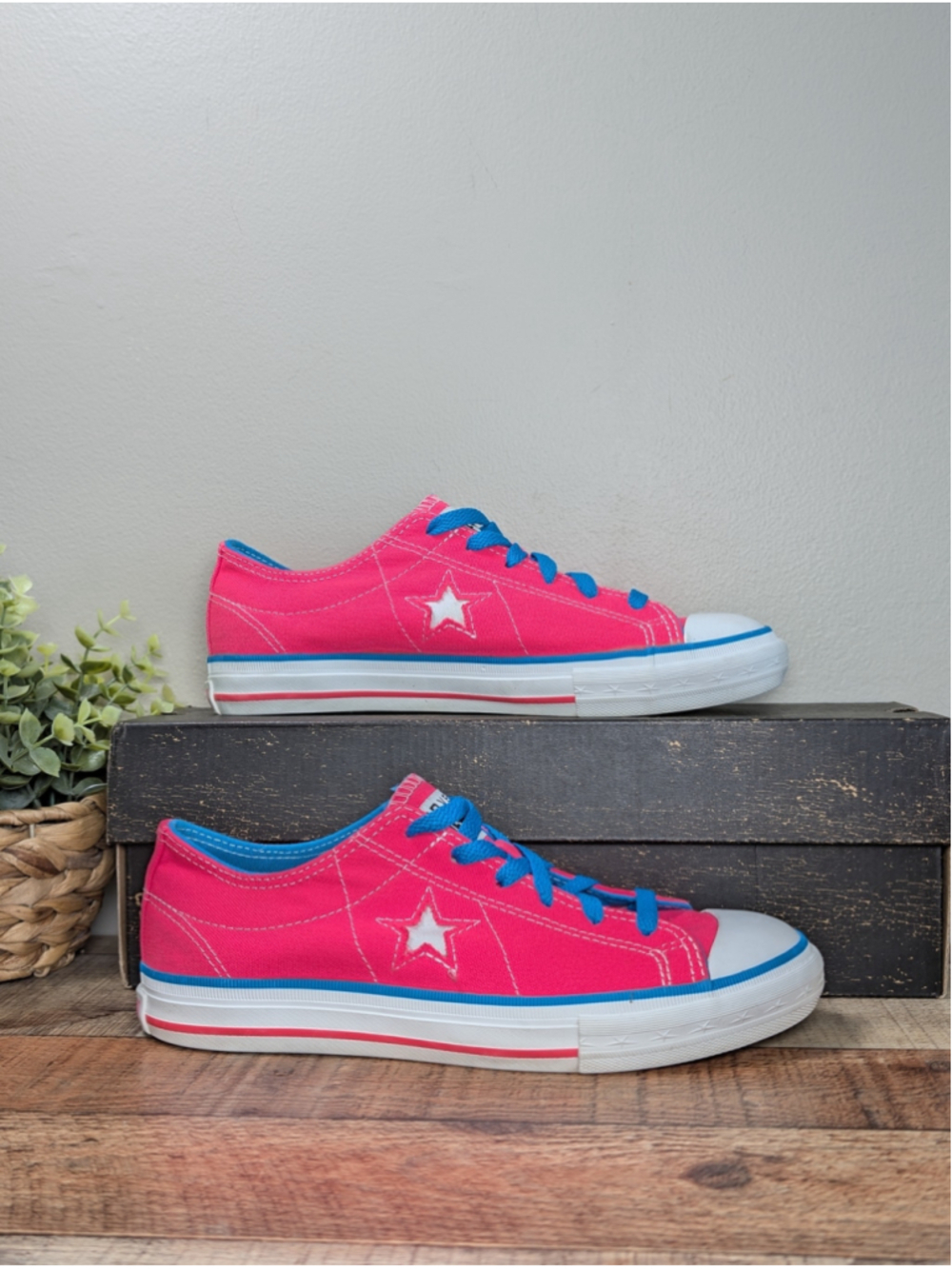 Converse 8 Low Top Blue Pink Neon DX OX One Star Sneakers CTAS Women's Shoes